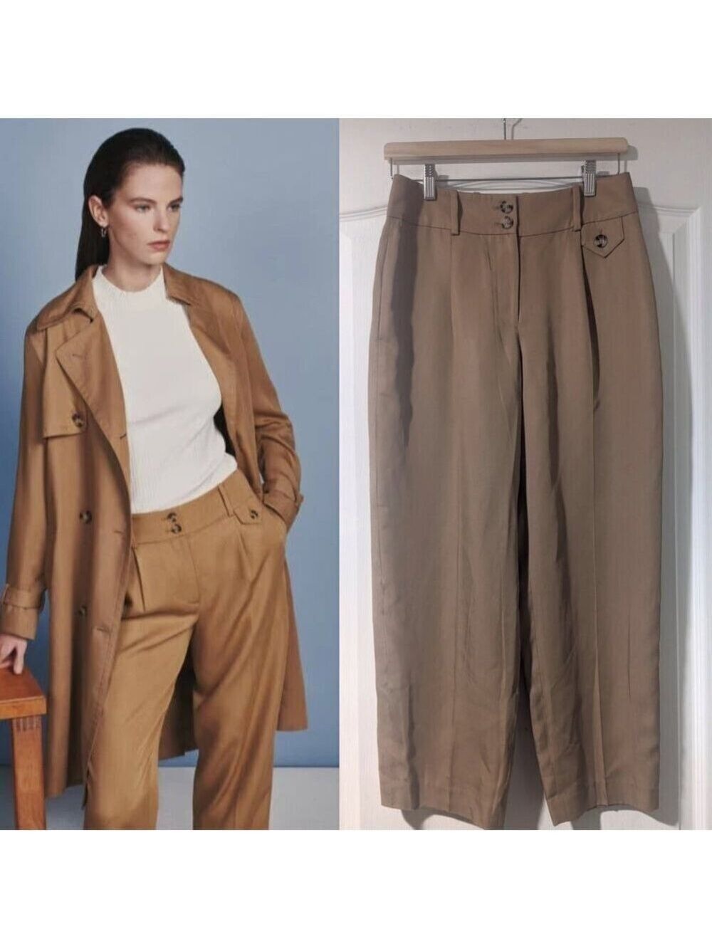 Club Monaco | Women's Slim Carrot Pant In Tan